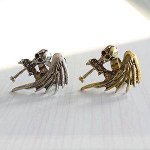 Vintage Punk Rock Gothic Cool Skull Wing Cross Adjustable Finger Ring Fashion Hot Women Fashion Jewelry