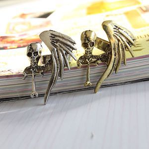 Vintage Punk Rock Gothic Cool Skull Wing Cross Adjustable Finger Ring Fashion Hot Women Fashion Jewelry
