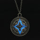 Vintage Steampunk Ancient Rome Compass Glow In The Dark Necklaces Jewelry Long Chain Glowing Pendants & Necklaces Men's Gifts
