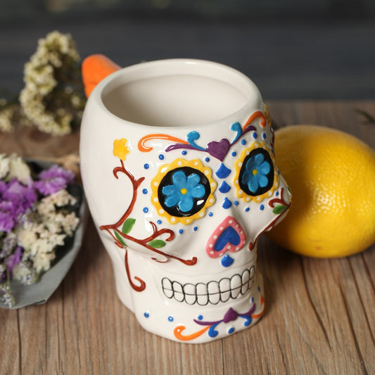 3d skull mug cute ceramic tea water coffee milk cup