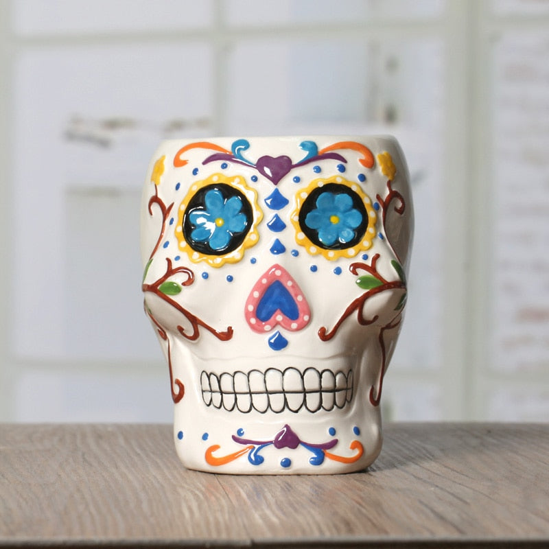 3d skull mug cute ceramic tea water coffee milk cup