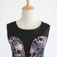Pink Skull Print Halloween Dress Women Autumn Vintage Dress