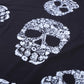 Fashionable Pin Up Long Flare Sleeve Square Collar Sugar Skull Print
