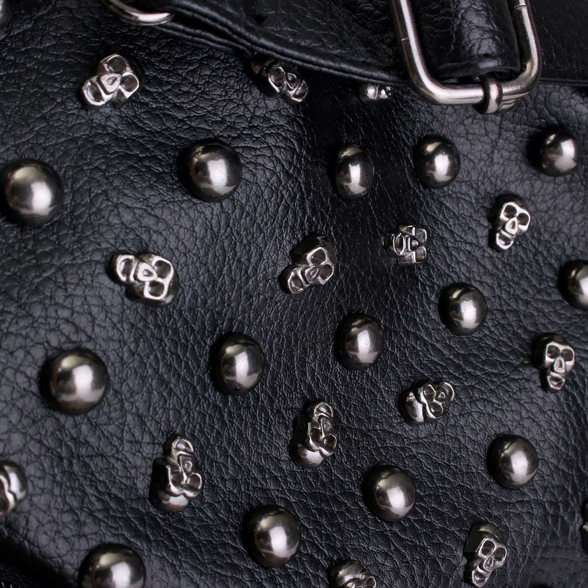 Women Skull Bag Rivet Punk Shoulder Bags Studded Handbag Luxury Motorcycle Crossbody Bolsa Lady Vintage Black Bags Satchel Woman