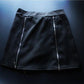 Women's Harajuku Grid Zipper Gothic Black Skirts.Ladies Rock Punk Metal Buckle Strap Skirt.Girl Lolita Suspender Skirt Overalls