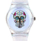 Skull Dial Transparent Silicone Wrist Watch