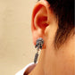 925 Sterling Silver Earrings For Men Indian Vintage Punk Skull Long Stud Silver Mens Earrings Fashion Jewelry