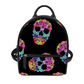 Women Backpack Fashion 3D Sugar Skull Pattern Black Small Travel Ladies Bagpack Girls School Bags Bolsa Bag