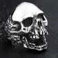 devil punk skull ring stainless steel vintage ring for men titanium steel jewelry