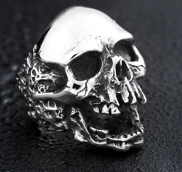 devil punk skull ring stainless steel vintage ring for men titanium steel jewelry