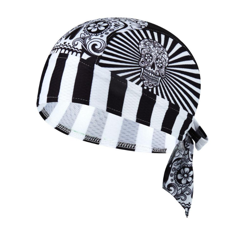 Protection Team Men Summer Full Sublimation Cycling Cap scarf White Skull Bicycle Bike Bandana