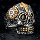 skull ring men stainless steel Hip-hop retro punk personality biker jewelry