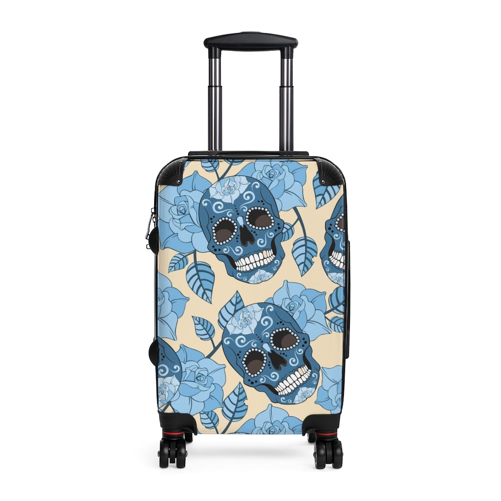 Gothic skull Halloween skeleton Suitcases luggage, skull luggages