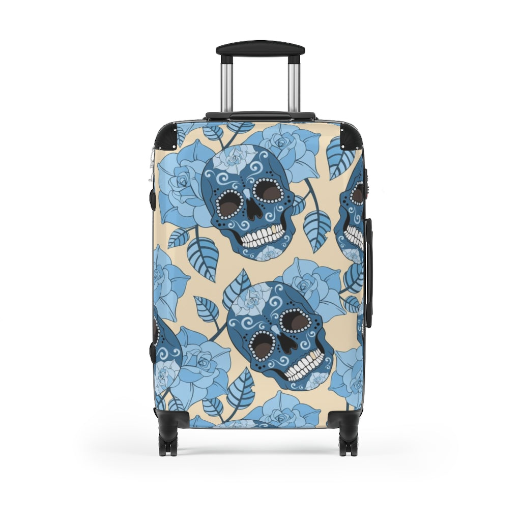 Gothic skull Halloween skeleton Suitcases luggage, skull luggages