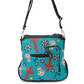 Sugar Skull Messenger Sling Bag Day of the Dead Purse with Concealed Carry