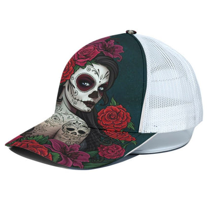 Sugar skull All-Over Print Peaked Cap Hat