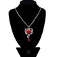 Hot punk Halloween retro skull red red peach heart crystal necklace pendant accessories Men Women Jewelry