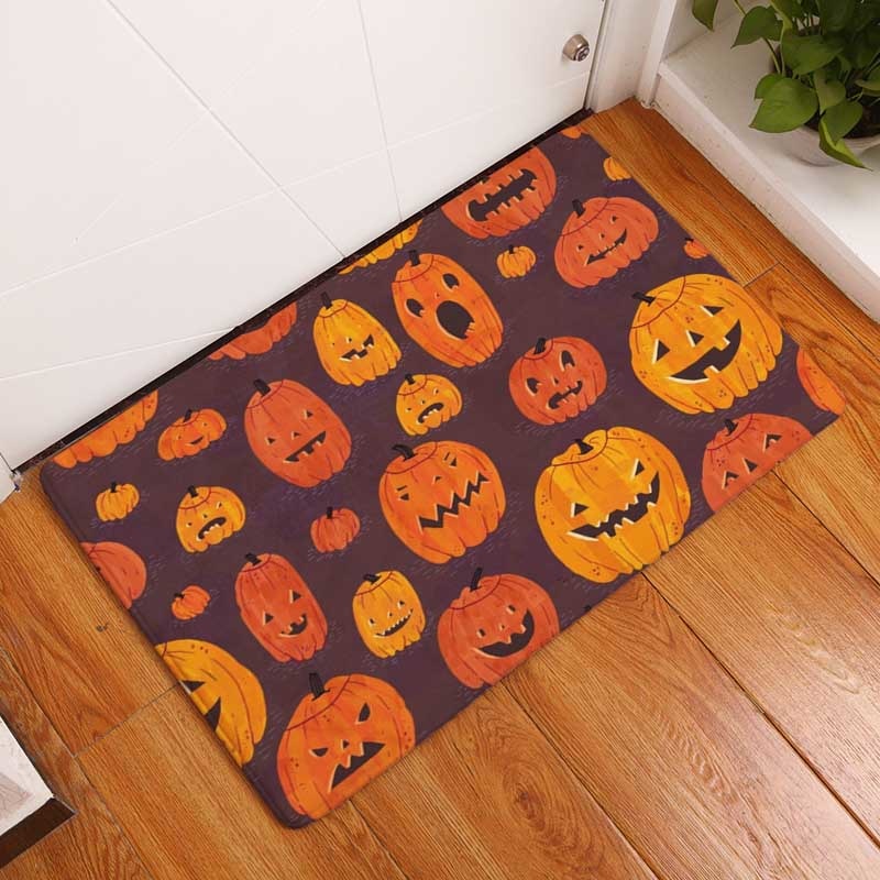 Door Mat Halloween Skull Cartoon Carpet Bedroom Rug Decorative