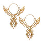 Bohemia Hollow Thunderbird Shape Drop Earring Women Alloy Large Wing Feather Piercing Hook Earrings Statement Jewelry