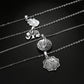 Silver Color Hand Elephant Compass Pendant Necklace for Women Girl Metal Layered Necklaces Party Jewelry Collar 4373