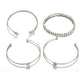 Punk Gold Silver Moon Star Heart Bracelets Set for Women Adjustable Charms Bracelet Bangle Boho Jewelry Pulseras5802