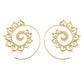 Punk Gold Sliver Hollow Spiral Dangle Earrings Women Ladies Tribal Gear Drop Earring Circle Ear Festival Jewelry 4755