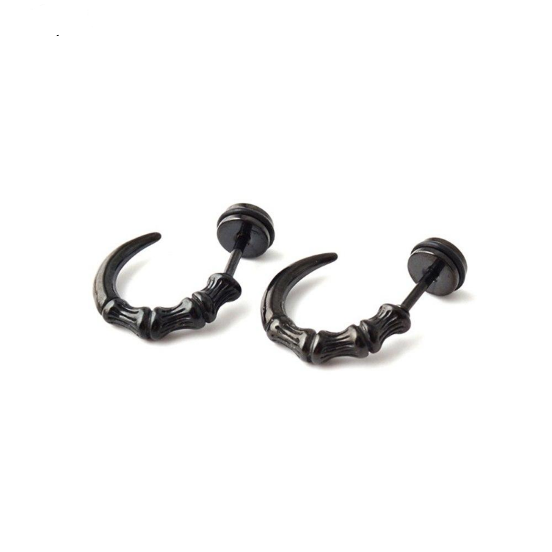 2 pieces Punk Rock Hawk Claw Horns Stainless Steel Stud Earring Men Wing stud earrings Skulls Ear Studs Body Piercing Jewelry