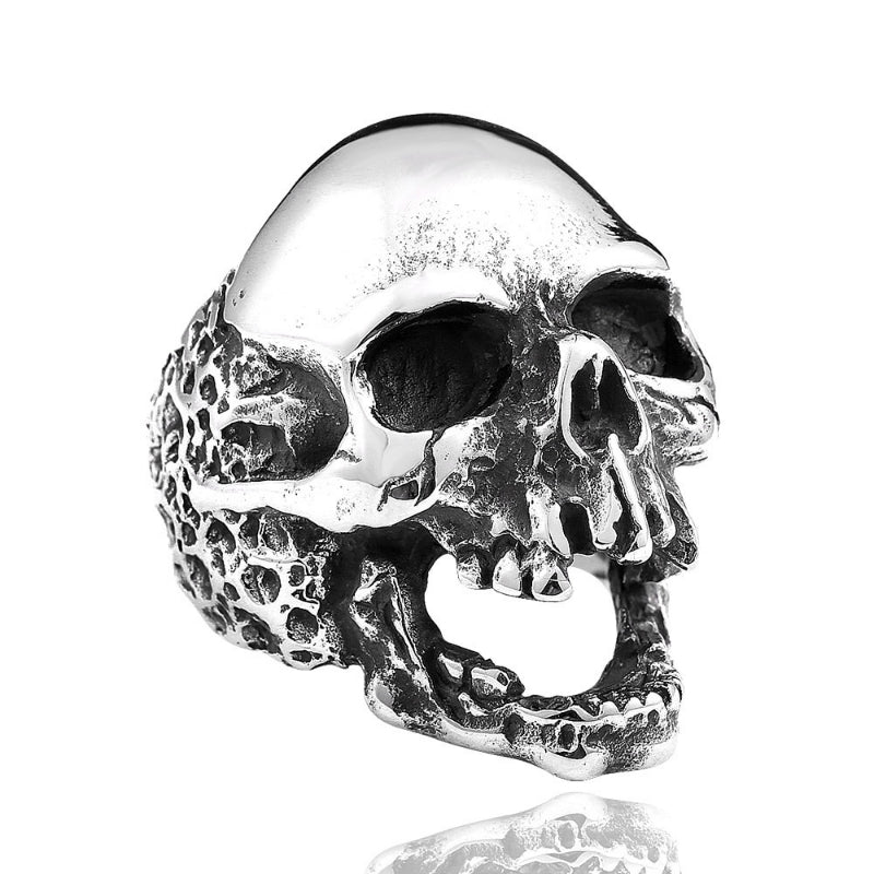 devil punk skull ring stainless steel vintage ring for men titanium steel jewelry