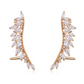 Fashion Wing Ear Cuff Cubic Zirconia Clip Earrings For Women Wedding Party Piercing Earrings Bijoux Mothers Gifts