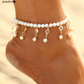 Bohemian Imitation Pearl Anklets For Women Sexy Ankle Bracelet Sandals Pulseras Tobilleras Mujer Foot Jewelry Gifts 2017