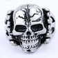 New Man's Ring Gothic Men's Skull Flower Biker Zinc alloy Ring Man fashion rings