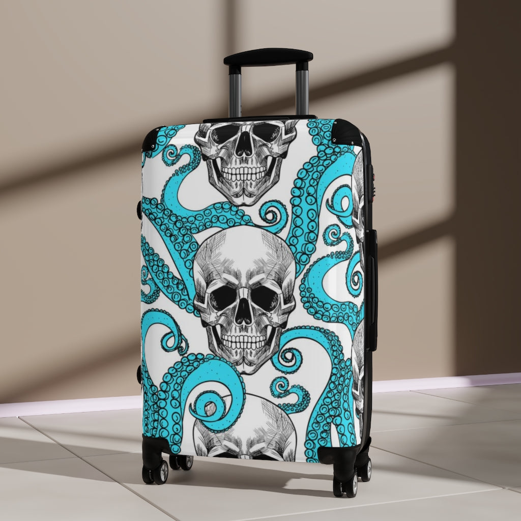 Gothic skull Suitcases luggages, awesome skull suitcase luggage, skeleton Halloween Christmas skull luggage suitcase