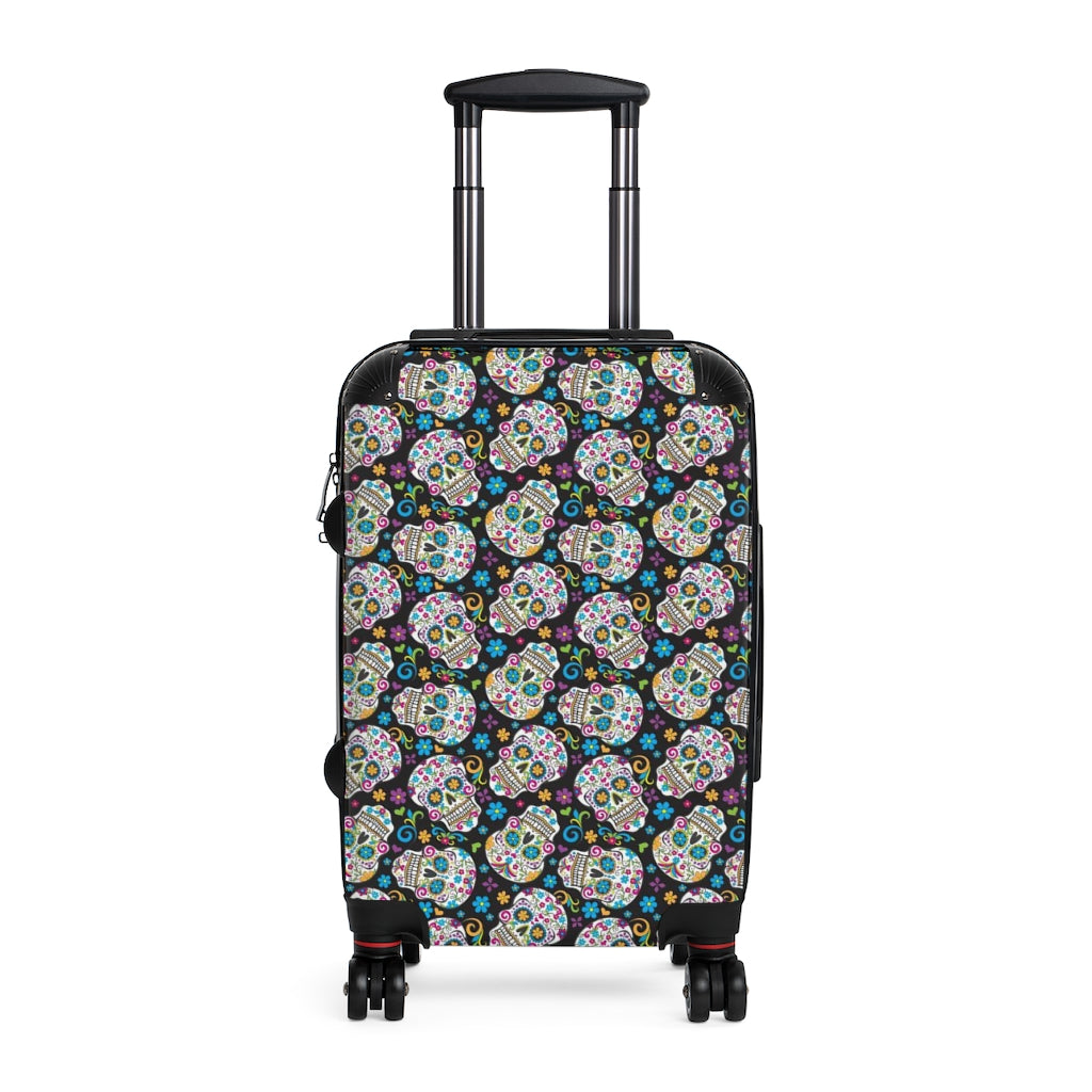 Day of the dead Sugar skull Suitcases, sugar skull luggage, dia de los muertos suitcase luggage