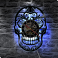 LED Lighting Tattoo Salon Creative CD Vinyl Record 3D Skull Wall Clock  Classic  Art Handmade Home Decor Clock