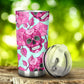 Sugar skull floral tumbler mug cup