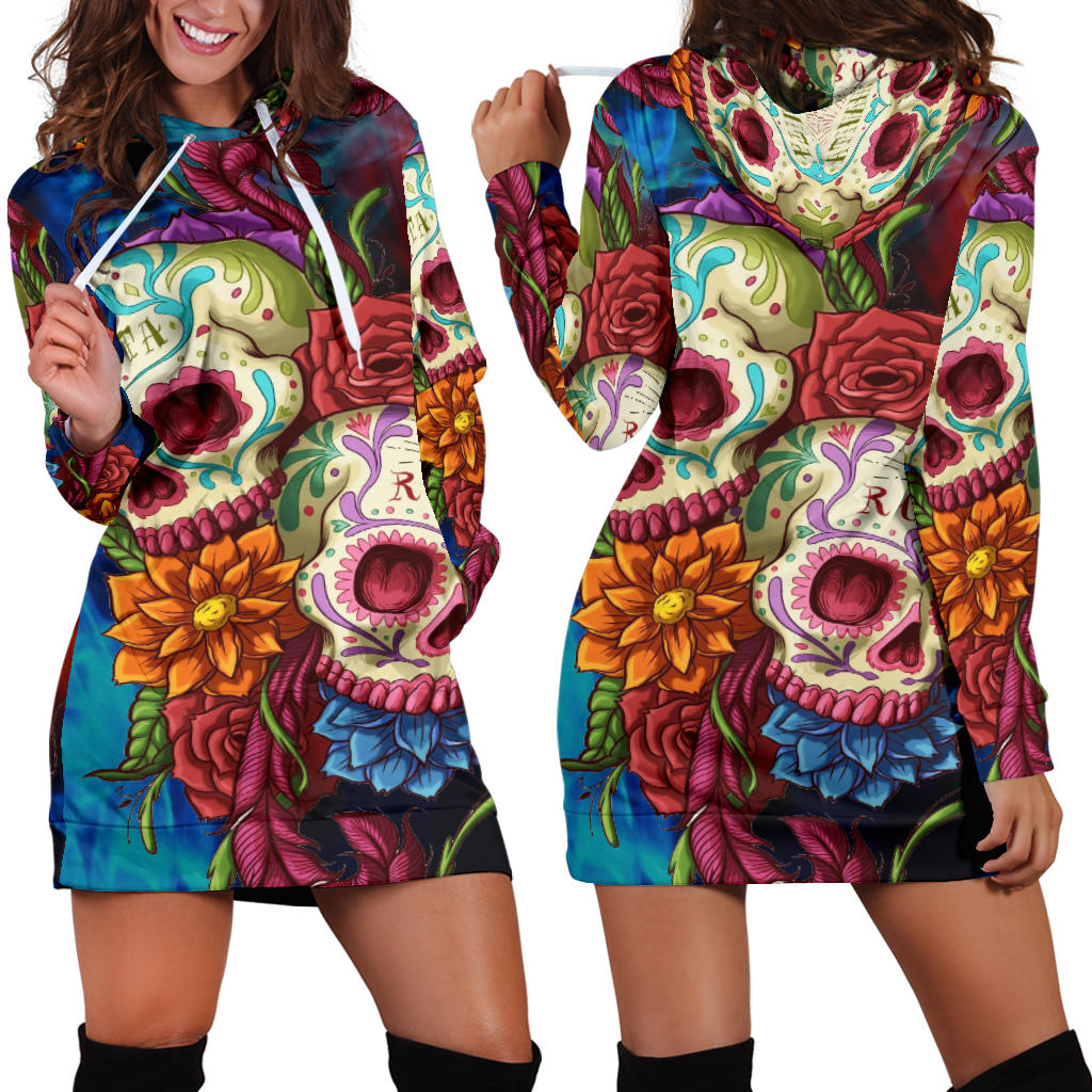 Sugar skull dress hoodie