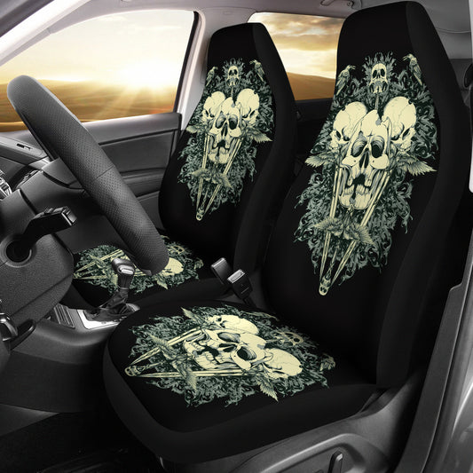 Set of 2 - Skulls - Car seat covers