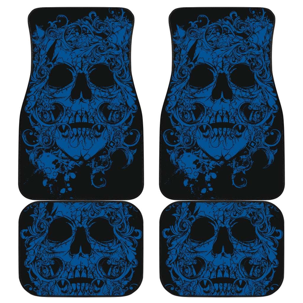 Set of 4 pcs skull car mats