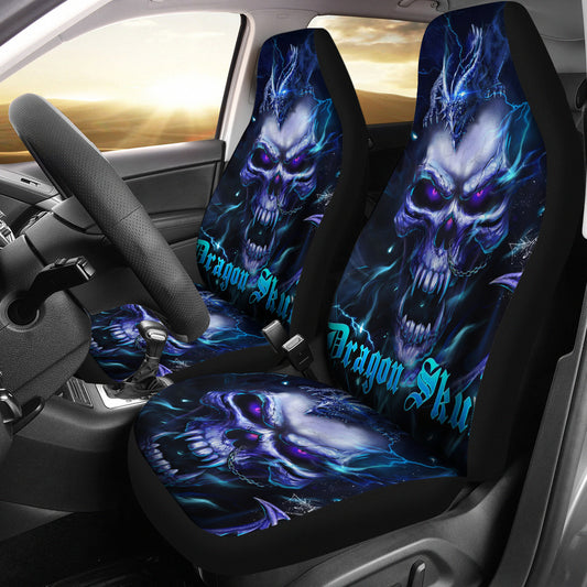 Set of 2 pcs dragon skull seat covers