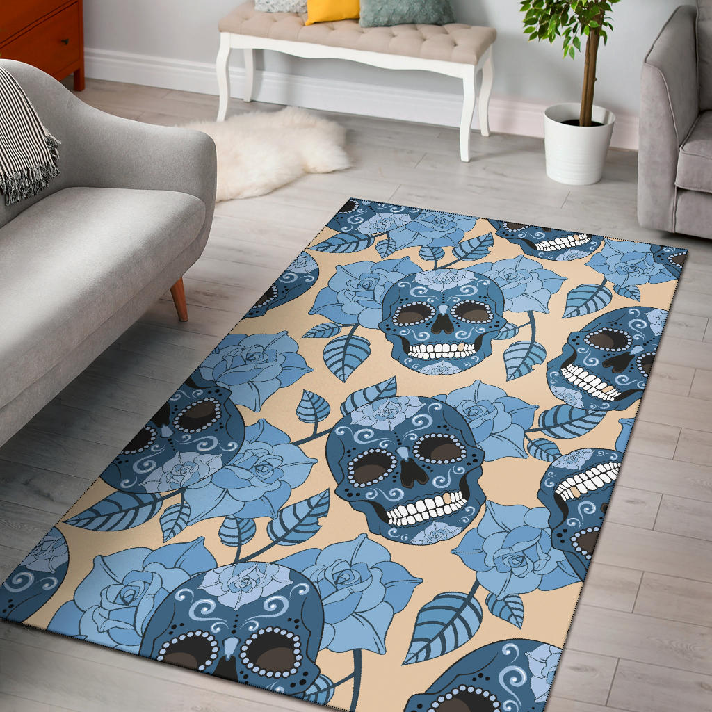 Sugar skull rug mat