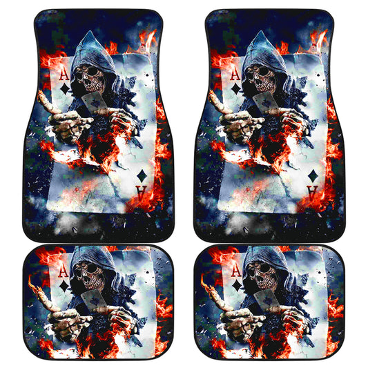 Set of 4 pcs grim reaper Halloween car mats