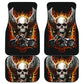 Set 4 pcs wing flaming motorcycle skull car mats