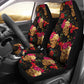 Set 2 pcs Floral sugar skull day of the dead skull car seat covers