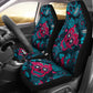 Set of 2 day of the dead sugar skull car seat covers