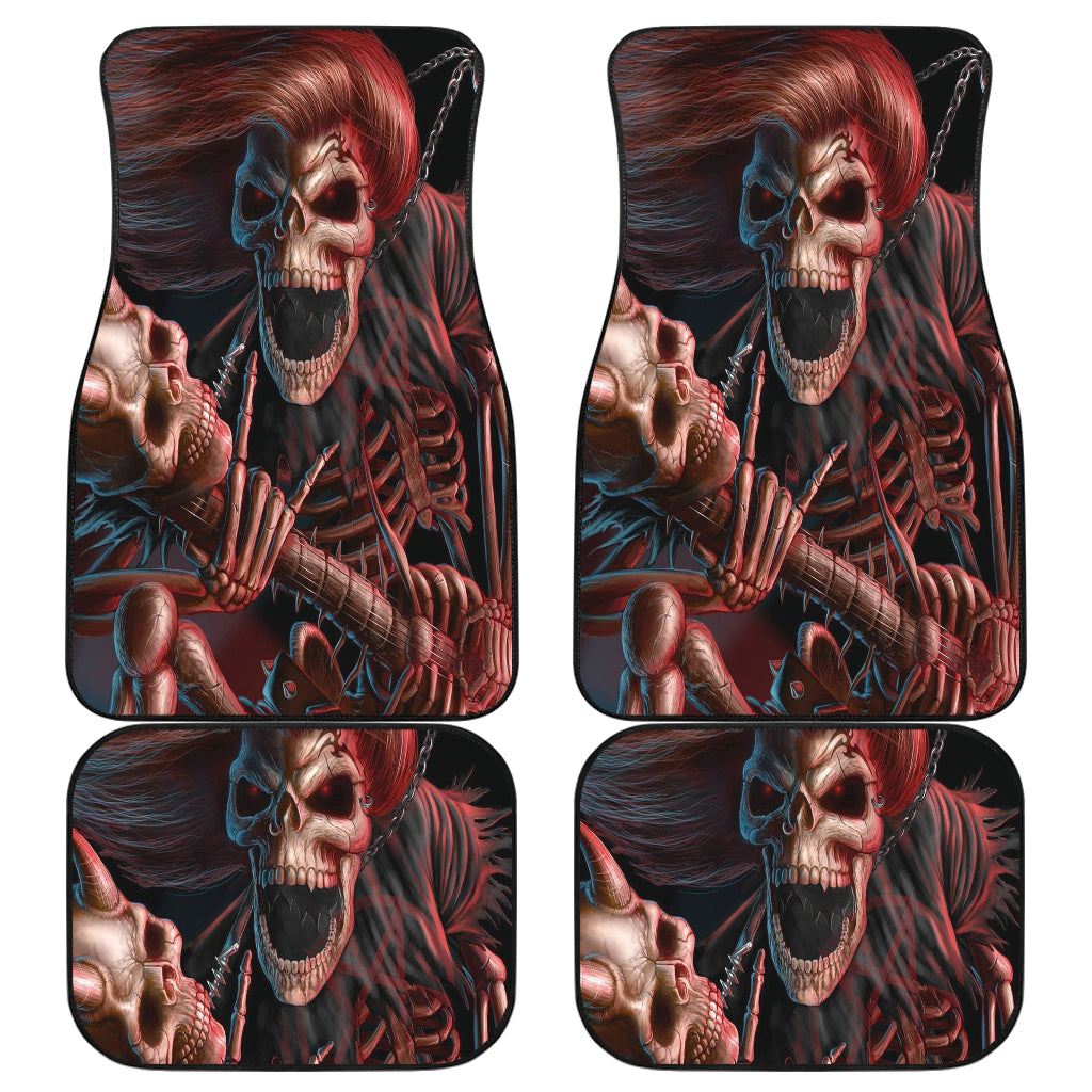 Set of 4 pcs skull car mats