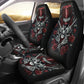 Set 2 pcs Gothic skull car seat covers