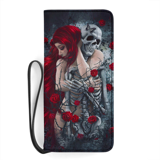 Skull & girl grim reaper clutch wallet purse