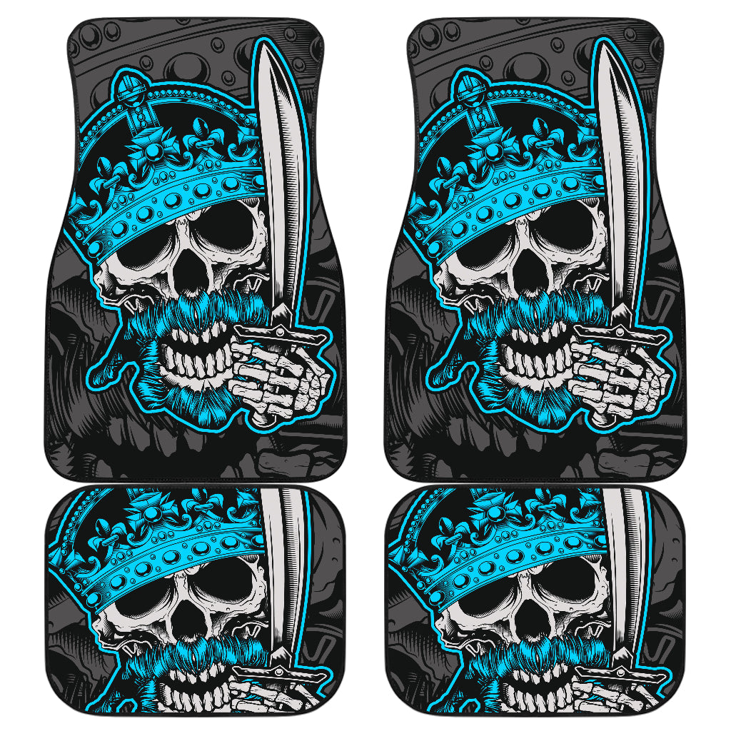 Set of 4 pcs skull car mats