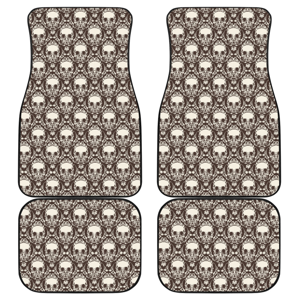 Set 4 pcs sugar skull day of the dead car mats