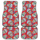 Set of 4 pcs sugar skull car mats